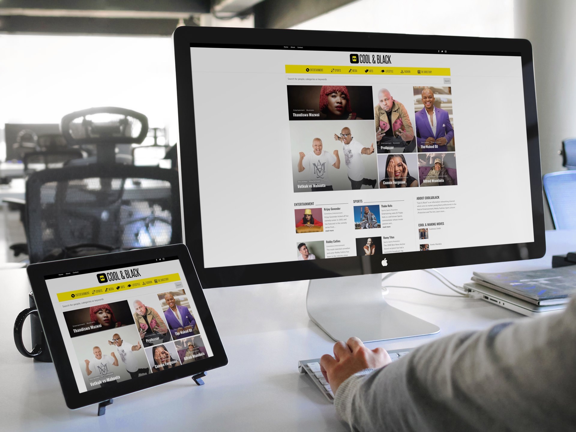 Cool&Black Website (Tablet | Desktop) | KEMOSO