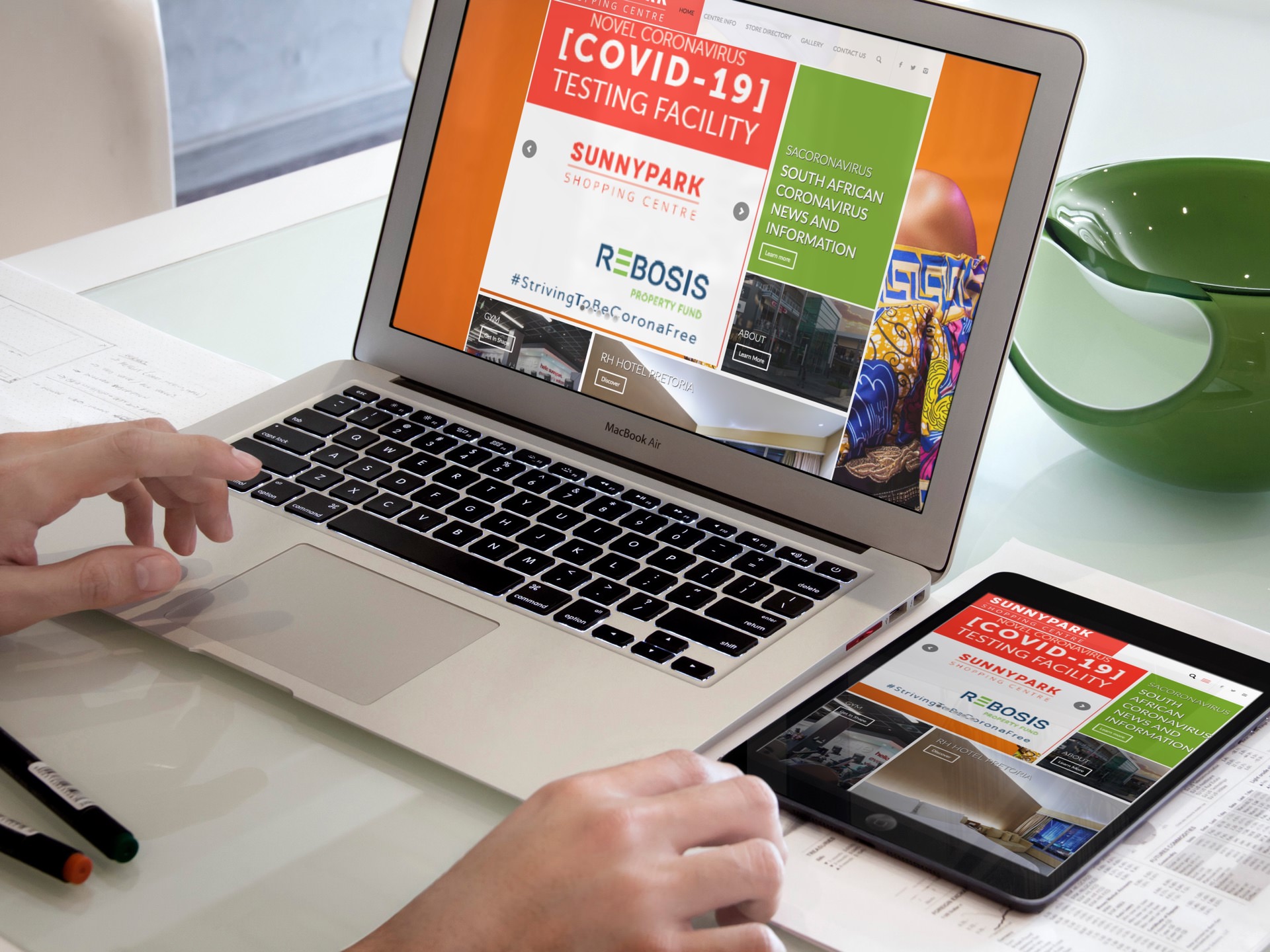 Sunnypark Center Website (Macbook Pro & iPad) | KEMOSO